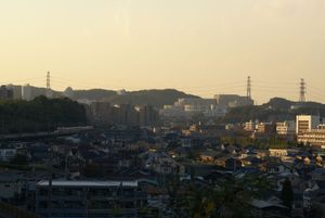 이나기시 동부·서부 원경. 앞쪽부터 야노구치, 오오마루, 코요다이. 오른쪽이 히가시나가누마.