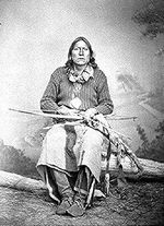 포로가 된 사탄타(흰곰) 추장