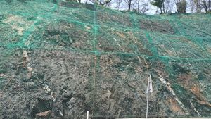 옥천군 군북면 이평리 환산로 도로변 문주리층 노두 6