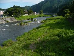 게센강쇼와교에서 하류를 바라봄