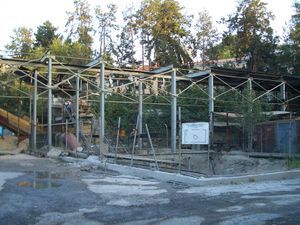 아바이 역 건설 현장, 2007년 9월