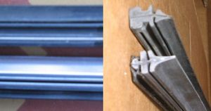 자동차용 와이퍼의 닦는 고무