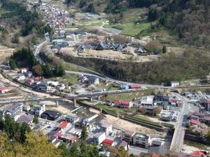 리쓰이시지 고다이도에서 바라본 센산선(2009년 4월)