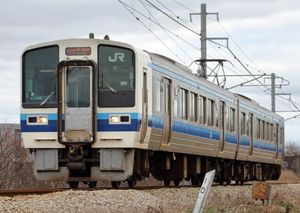 오카야마역 - 차야마치역 간 쾌속 열차에 사용되는 213계