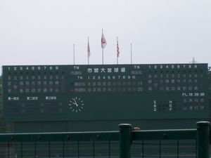 전광판(이미지는 사이타마현 고교야구 선수권 대회 당시)