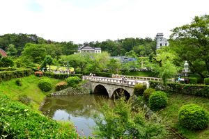마을 내부 풍경 (텐도 안경다리, 스미다가와 신오하시, 내각문고, 가와사키은행 본점)