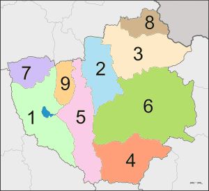9개의 암프(구) 지도