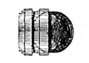 페크산포에 사용된 장약통이 달린 포탄(1824년)