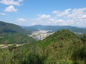 다케다성터에서 바라본 풍경