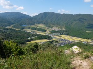 다케다성터에서 바라본 풍경