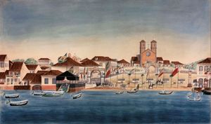 페드루 2세 황제와 테레사 크리스티나 황후의 플로리아노폴리스 도착(1845년경)