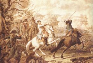 1770년 베사라비아 남부에서 벌어진 카굴 전투에서 러시아군이 오스만군을 공격하는 모습.