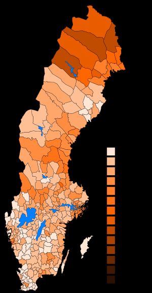 1973년 스웨덴 의회 선거 결과