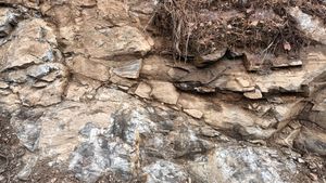 평창군 방림면 계촌리 산 147-2, 지방도 제420호선 도로변 노두