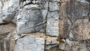 정선군 남면 무릉리, 지방도 제421호선 도로변의 풍촌 석회암층 노두