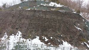 국도 제88호선 도로 사면의 가송동층