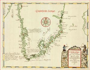 한스 에게데가 1723년에 제작한 그린란드 지도