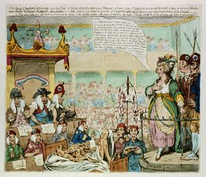 1793년 제임스 길레이의 코르데 재판 캐리커처