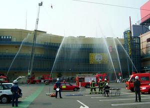 일본 소방 훈련 모습