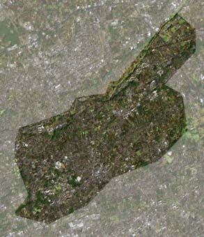 시역의 랜드샛 위성사진