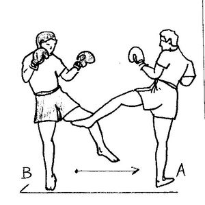 안쪽 다리 발차기.