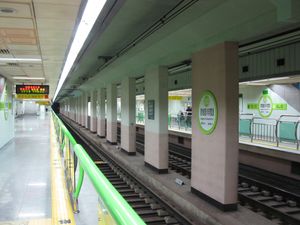 스크린도어 설치 전 (2009년 2월)