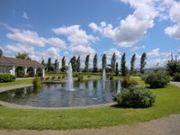 가든 내에 있는 분수 광장