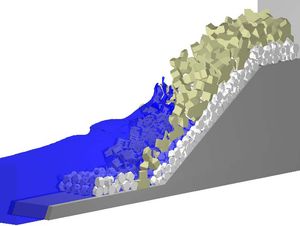 3개 모두 3차원 수치 해석 시뮬레이션 (MEDUS 2009)