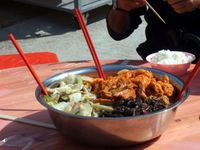 태평청초(太平清醮)라고 불리는 도교 제사의 채식 요리 (홍콩)