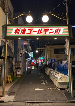 새롭게 단장된 골든가이 게이트 간판 (하나조노 파출소 길 공도에서 촬영) 2022년 3월