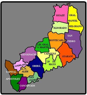 미시오네스 주의 행정 구역