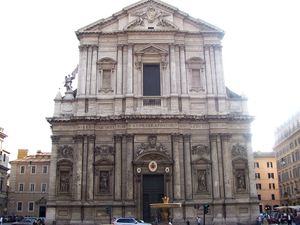 산탄드레아 델라 발레 성당의 정면