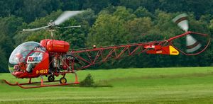 버블쉽 디자인에 영감을 준 벨 47 헬리콥터.