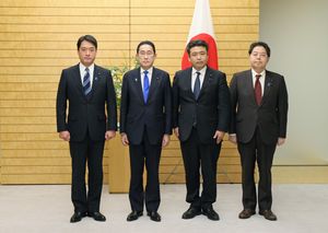 오자키 마사나오 국토교통대신 정무관, 니시다 쇼지 총무대신 정무관 임명 (2024년 1월 31일)