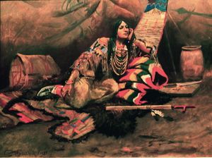 키오마 #3(Keeoma #3), 관능적인 원주민 여성들을 그린 다섯 점의 "키오마" 그림 중 하나 (모델은 그의 아내 낸시)