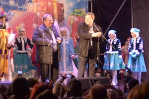  도네츠크에서 신년 트리 장식 (2014년 12월)