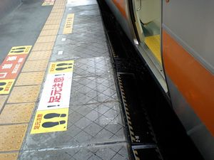 전철과 플랫폼의 틈 (2010년 11월)