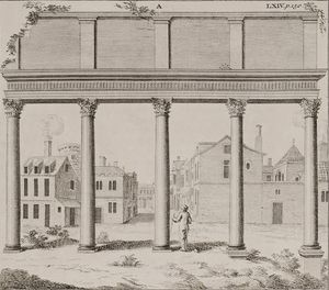 1864년 엠마누엘 밀러에 의해 철거된 라스 인칸타다스 열주