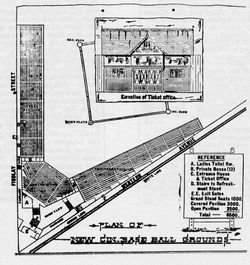1884년 구장의 좌석 배치도