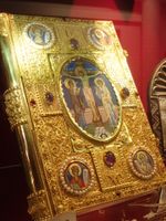 동방 정교회의 금장 복음경 (아테네 박물관에서 촬영)