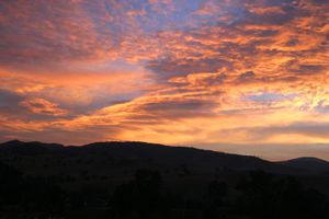오스트레일리아의 해돋이 전경