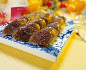 당면으로 속을 채운 분식 스타일 순대