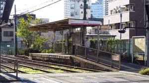 미노와바시 방면 승강장 (2018년 12월)