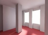 라디오시티에 의한 샘플 이미지. 바닥이나 벽에 부딪힌 빛이 확산되어 부드러운 음영을 표현하고 있다.