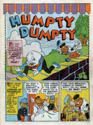 미국 만화 잡지 《펀치 & 주디 코믹스》에 게재된 험프티 덤프티 만화 (작가 미상, 1944년)