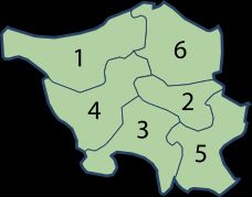 자를란트 주의 군 구분도