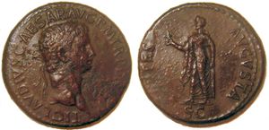 브리타니쿠스의 출생을 기념하기 위해 발행된 세스테르티우스