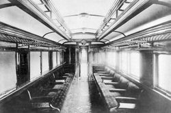 다이쇼 시대의 1등차 내부