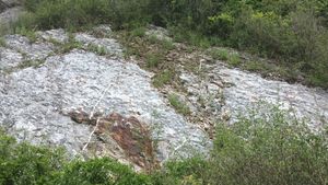 제천시 청풍면 황석리 지방도 제532호선 도로변의 흥월리 돌로마이트층