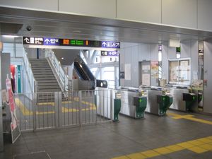 미누마다이신스이코엔역 개찰구 (2009년 11월 10일)